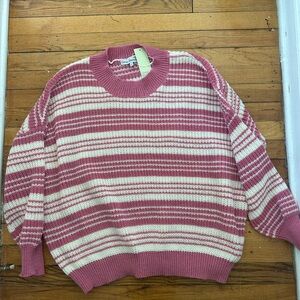 Pink Striped Sweater